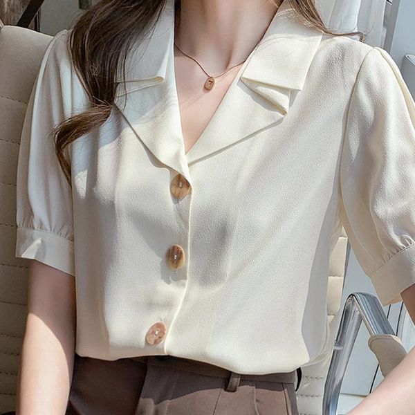 women's blouses & shirts blusas femme summer short sleeve blouse women mujer de moda 2021 verano v-neck chiffon shirt e834, White
women's blouses & shirts blusas femme summer short sleeve blouse women mujer de moda 2021 verano v-neck chiffon shirt e834, White