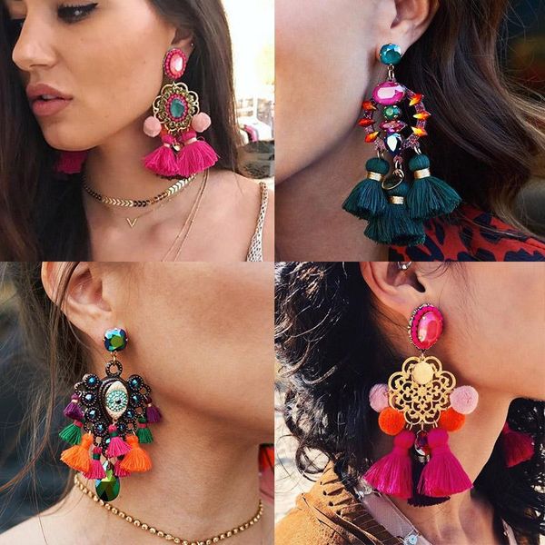 dangle & chandelier fashionsnoops boho statement jewelry long tassel big earring drop crystal for women oorbellen, Silver
dangle & chandelier fashionsnoops boho statement jewelry long tassel big earring drop crystal for women oorbellen, Silver