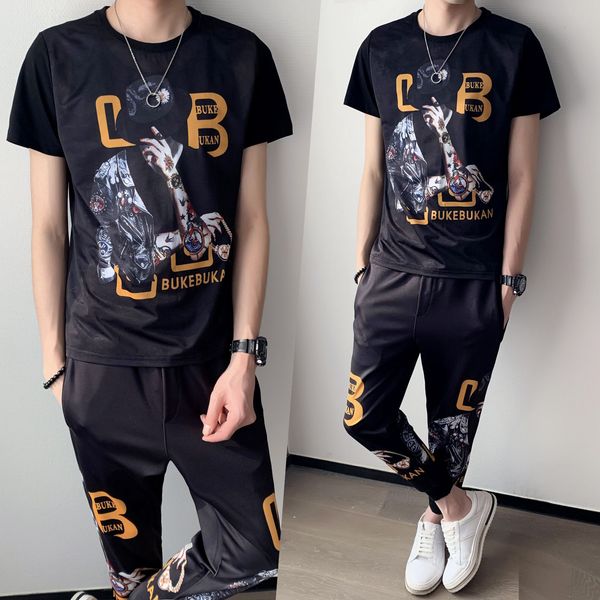 new 2021 summer for 2 piece tracksuit slim fit outfits set short sleeve t shirt + pant men ropa yjep, Gray
new 2021 summer for 2 piece tracksuit slim fit outfits set short sleeve t shirt + pant men ropa yjep, Gray
