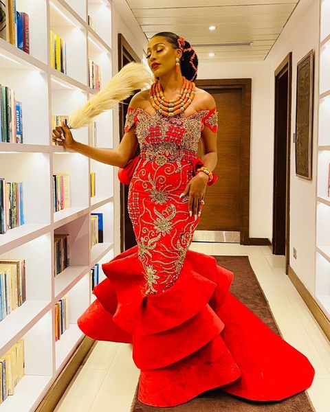 aso ebi 2021 arabic red luxurious mermaid evening dresses beaded embroidery prom dresses formal party second reception gowns zj555, Black
aso ebi 2021 arabic red luxurious mermaid evening dresses beaded embroidery prom dresses formal party second reception gowns zj555, Black