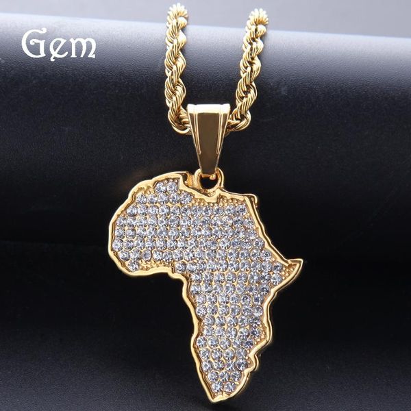 pendant necklaces featured hip hop stainless steel africa map full rhinestone color preserving jewelry, Silver
pendant necklaces featured hip hop stainless steel africa map full rhinestone color preserving jewelry, Silver
