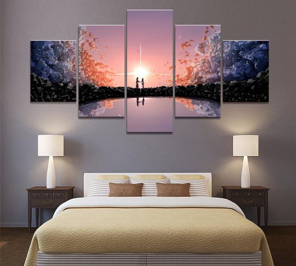 5 panel your name anime canvas printed painting for living room wall decor picture artworks poster frame
5 panel your name anime canvas printed painting for living room wall decor picture artworks poster frame