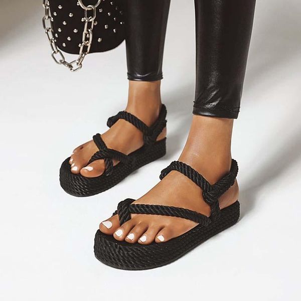 sandals women flat soft mid heel ladies rope shoes weave retro for party roman woman's zapatos de mujer, Black
sandals women flat soft mid heel ladies rope shoes weave retro for party roman woman's zapatos de mujer, Black