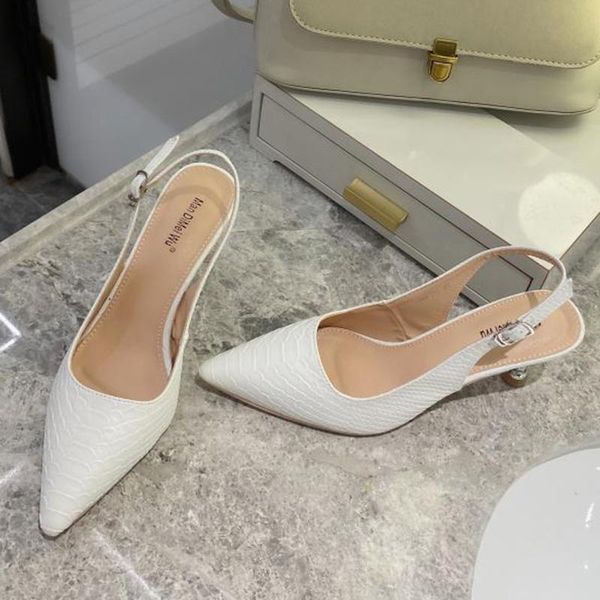 sandals 2021 summer ins concise women white high heels slingback pointed toe low luxury female wedding party shoes, Black
sandals 2021 summer ins concise women white high heels slingback pointed toe low luxury female wedding party shoes, Black