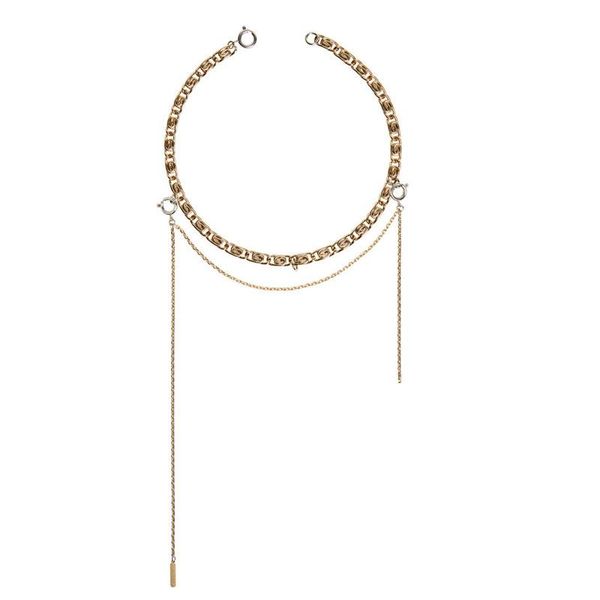 pendant necklaces gold and silver color matching chain tassel short necklace men women detachable choker clavicle
pendant necklaces gold and silver color matching chain tassel short necklace men women detachable choker clavicle