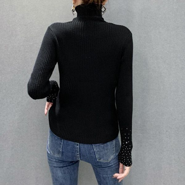 women's sweaters fall winter european clothes knitted turtleneck thick sweater girls fashion shiny dimaonds women pullover 2021, White;black
women's sweaters fall winter european clothes knitted turtleneck thick sweater girls fashion shiny dimaonds women pullover 2021, White;black