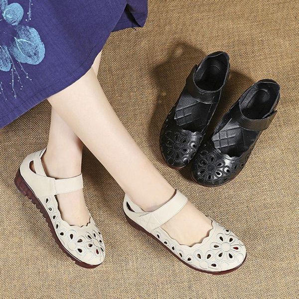 leather hollow comfortable flat mother size sandals women's summer 2021 new embroidered hole shoes sandals, Black
leather hollow comfortable flat mother size sandals women's summer 2021 new embroidered hole shoes sandals, Black