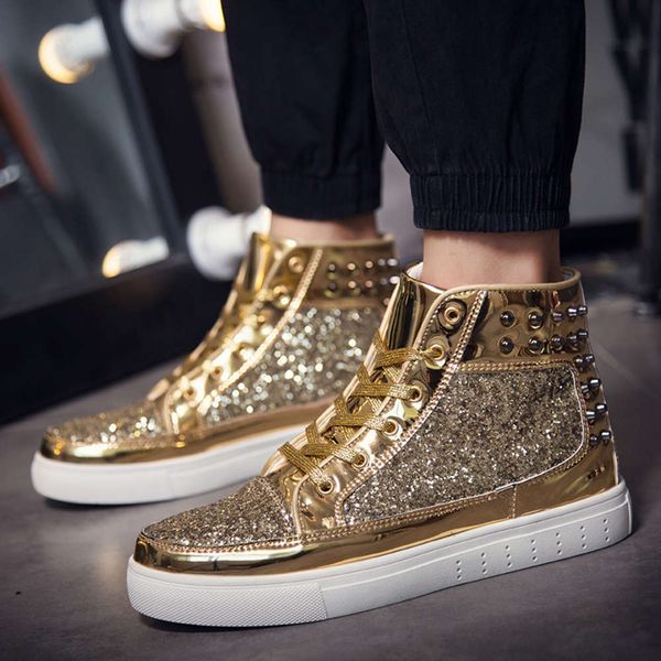personalized trend rivet sequin men's autumn high board shoes night club fashion martin boots, White;red
personalized trend rivet sequin men's autumn high board shoes night club fashion martin boots, White;red