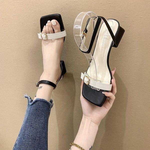 sandals 2021 women flat buckle shoes square heel slippers comfortable ladies summer mid sandalias mujer, Black
sandals 2021 women flat buckle shoes square heel slippers comfortable ladies summer mid sandalias mujer, Black