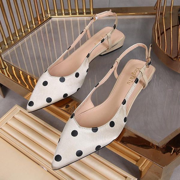 sandals polka dot silk women closed toe summer shoes low thick heels beach back strap buckle sandalias mujer 2021, Black
sandals polka dot silk women closed toe summer shoes low thick heels beach back strap buckle sandalias mujer 2021, Black