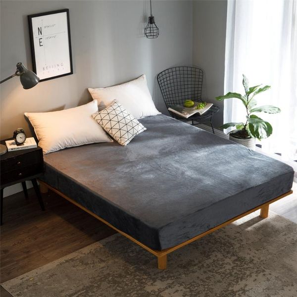 solid color flannel bed sheets winter warm plush fitted sheet soft mink cashmere bed linen mattress cover elastic bedspread 
solid color flannel bed sheets winter warm plush fitted sheet soft mink cashmere bed linen mattress cover elastic bedspread