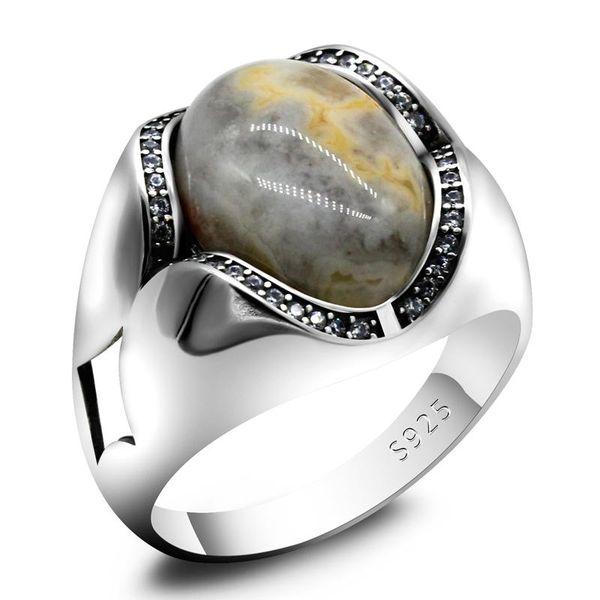 cluster rings natural crazy agate stone men's ring vintage 925 sterling silver smooth with zircon men and women lucky turkish style jew, Golden;silver
cluster rings natural crazy agate stone men's ring vintage 925 sterling silver smooth with zircon men and women lucky turkish style jew, Golden;silver