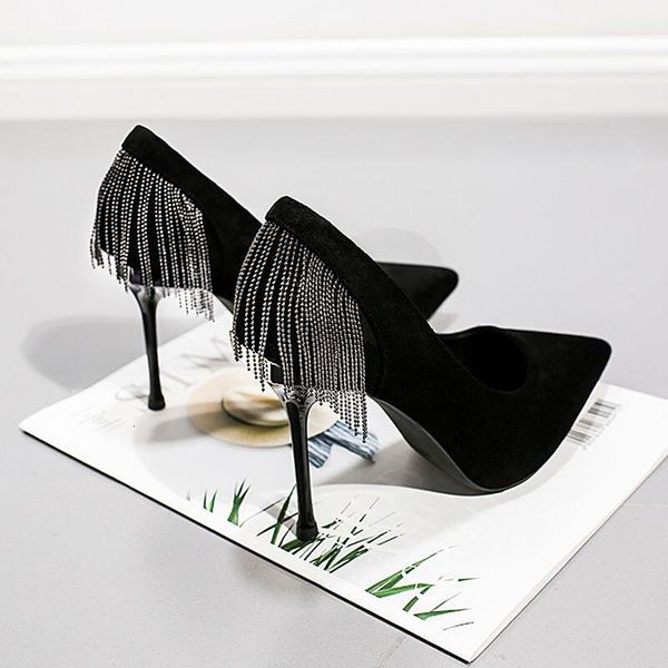 dress shoes sapato feminino de salto alto, calçado alto sensual com borlas, sapato bico ponteagudo, sem cadarço, 8sn6, Black
dress shoes sapato feminino de salto alto, calçado alto sensual com borlas, sapato bico ponteagudo, sem cadarço, 8sn6, Black