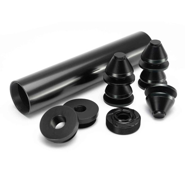 8''l 1.58''od stainless tube fuel filter solvent trap 1.375x24, x5 aluminum 7075 spade cone cups with steel recoil boost
8''l 1.58''od stainless tube fuel filter solvent trap 1.375x24, x5 aluminum 7075 spade cone cups with steel recoil boost
