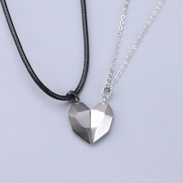 pendant necklaces fashion love heart stone necklace for couple black white stitching chain trend jewelry girlfriend gift 2021, Silver
pendant necklaces fashion love heart stone necklace for couple black white stitching chain trend jewelry girlfriend gift 2021, Silver