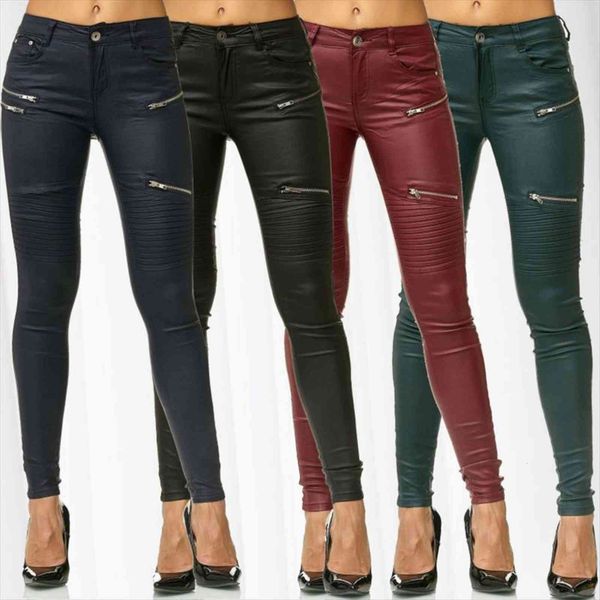 high waist pencil pu material womens capris long trousers casual zipper decoration design fashion lady streetwear, Black;white
high waist pencil pu material womens capris long trousers casual zipper decoration design fashion lady streetwear, Black;white