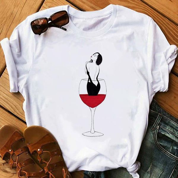 fashion wine glass printed womens t shirt short sleeve funny graphic female tee streetwear clothes brand, White
fashion wine glass printed womens t shirt short sleeve funny graphic female tee streetwear clothes brand, White