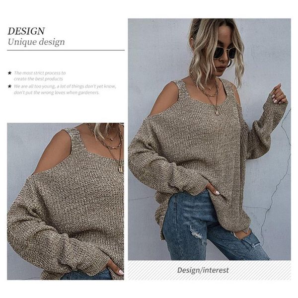 women's vests european and american solid-color knit casual loose off-the-shoulder sweater for women with long sleeves 2021 autumn/wint, Black;white
women's vests european and american solid-color knit casual loose off-the-shoulder sweater for women with long sleeves 2021 autumn/wint, Black;white
