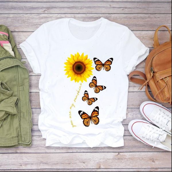 women sunflower printed butterfly cartoon lady fashion print t shirts t shirt ladies womens graphic female tee t shirt, White
women sunflower printed butterfly cartoon lady fashion print t shirts t shirt ladies womens graphic female tee t shirt, White