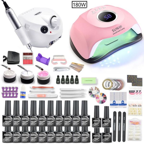 nail art kits set with 180w uv led lamp for gel polish and 35000rpm drill electric machine manicure files kit tools
nail art kits set with 180w uv led lamp for gel polish and 35000rpm drill electric machine manicure files kit tools