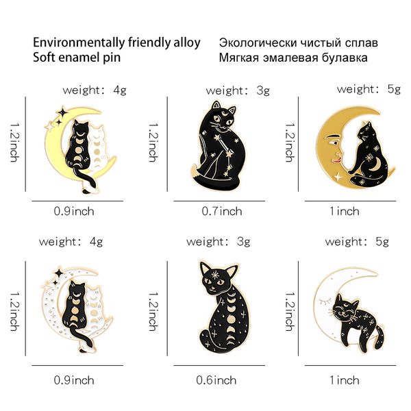 witch cats enamel pin custom moon phase wizard cat brooches bag lapel pin black white witch craft badge jewelry gift for friendsdio chan con, Gray
witch cats enamel pin custom moon phase wizard cat brooches bag lapel pin black white witch craft badge jewelry gift for friendsdio chan con, Gray