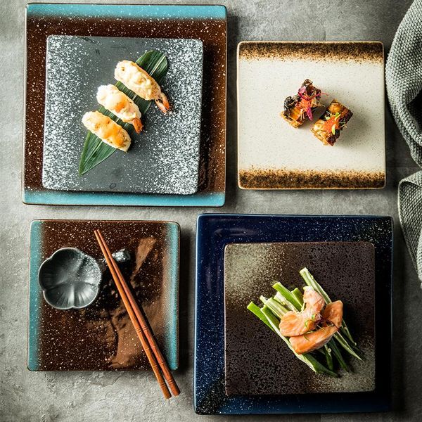 dishes & plates 6/8/10 inch square ceramic dinner japanese restaurant dumplings sushi sashimi steak plate retro porcelain tableware
dishes & plates 6/8/10 inch square ceramic dinner japanese restaurant dumplings sushi sashimi steak plate retro porcelain tableware