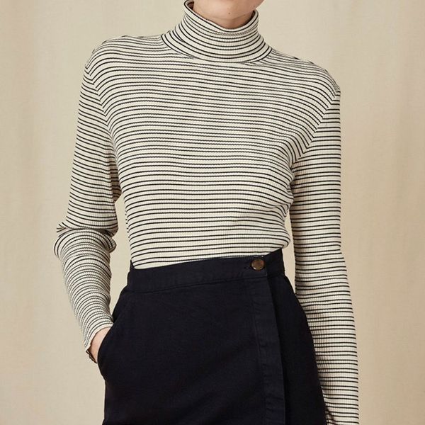 2021 new stipes turtleneck sweater women long sleeve thin female jumpers xvj6, White;black
2021 new stipes turtleneck sweater women long sleeve thin female jumpers xvj6, White;black