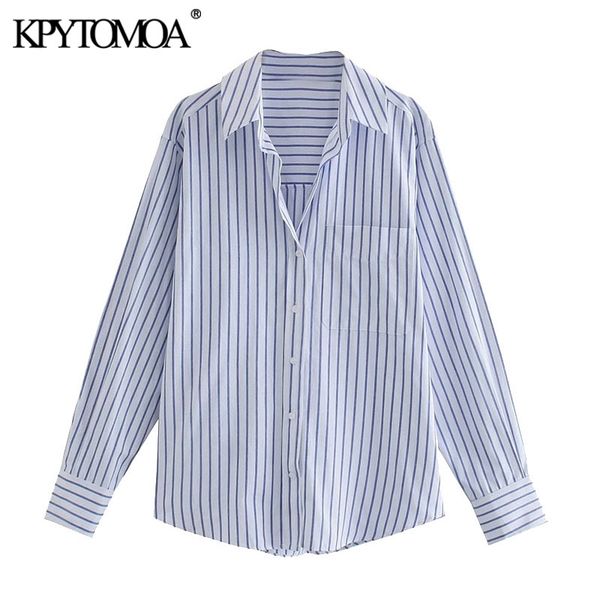 kpytomoa women fashion office wear striped loose blouses vintage long sleeve pockets female shirts chic 210315, White
kpytomoa women fashion office wear striped loose blouses vintage long sleeve pockets female shirts chic 210315, White