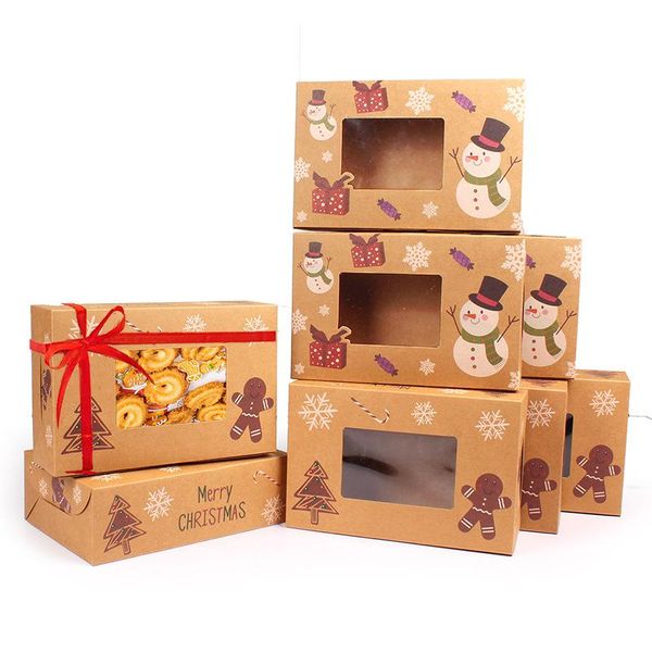 gift wrap 100pcs/lot kraft paper boxes with clear window merry christmas cookie box packaging bag party favor year decoration
gift wrap 100pcs/lot kraft paper boxes with clear window merry christmas cookie box packaging bag party favor year decoration