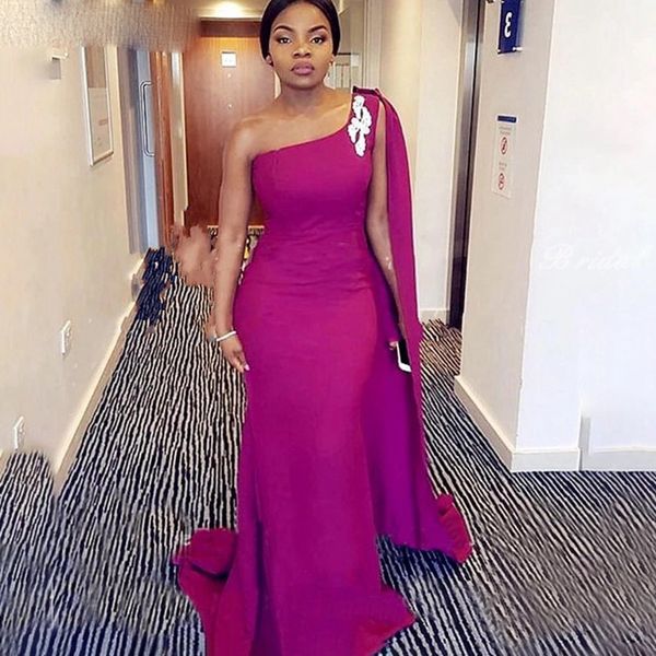 2021 arrival mermaid prom dresses one shoulder appliques women long formal evening dress robe de soiree de mariage, Black
2021 arrival mermaid prom dresses one shoulder appliques women long formal evening dress robe de soiree de mariage, Black