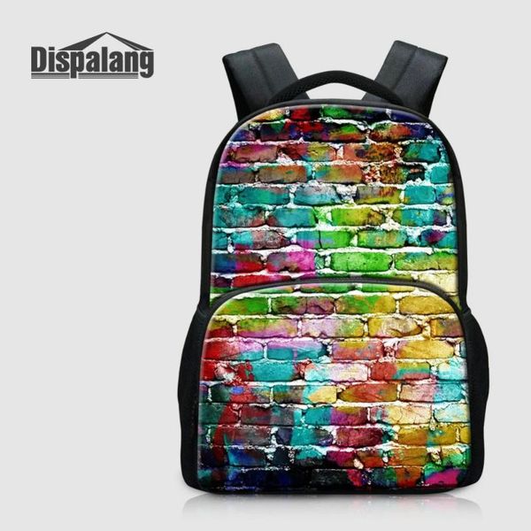 backpack dispalang lapcolorful brick wall print men's travel womens school bags for teenagers shoulder book bag
backpack dispalang lapcolorful brick wall print men's travel womens school bags for teenagers shoulder book bag