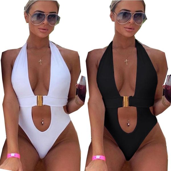one-piece suits white swimsuit women buckle monokini plunge neck plus size swimwear cut out bathing suit beachwear
one-piece suits white swimsuit women buckle monokini plunge neck plus size swimwear cut out bathing suit beachwear