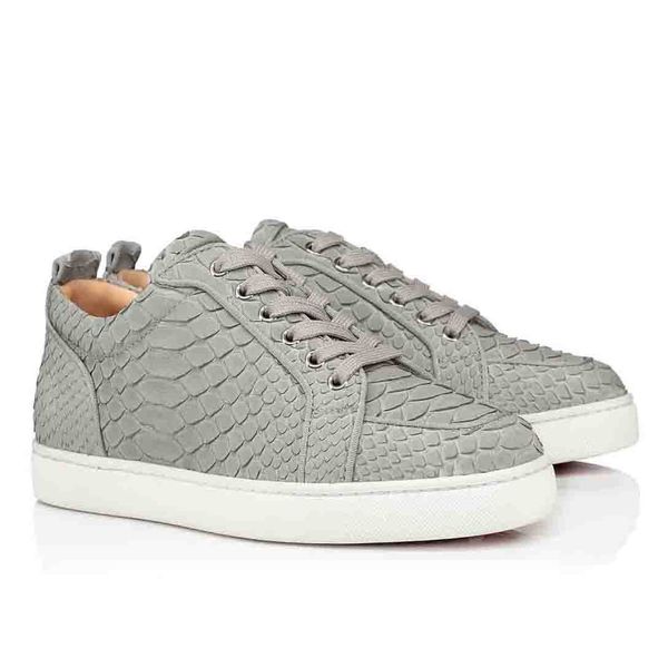 grey python genuine leather red bottom shoe low sneakers rantulow orlato flat trainers,men's women's red soles luxurys designers b, Black
grey python genuine leather red bottom shoe low sneakers rantulow orlato flat trainers,men's women's red soles luxurys designers b, Black