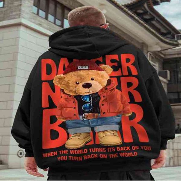 2021 new hooded plush thickened loose cartoon bear pullover oversized sweatshirt men's and women's casual street cloth, Black
2021 new hooded plush thickened loose cartoon bear pullover oversized sweatshirt men's and women's casual street cloth, Black