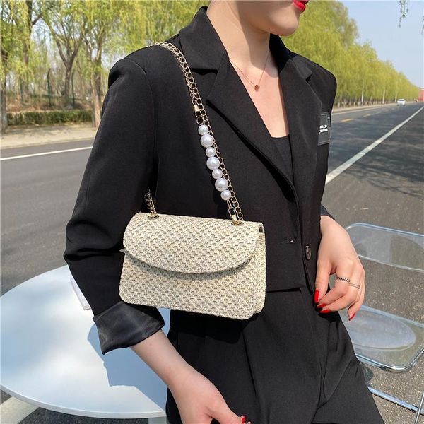 cross body brand designer straw women's shoulder bag fashion chain pearl handbag small flap crossbody
cross body brand designer straw women's shoulder bag fashion chain pearl handbag small flap crossbody