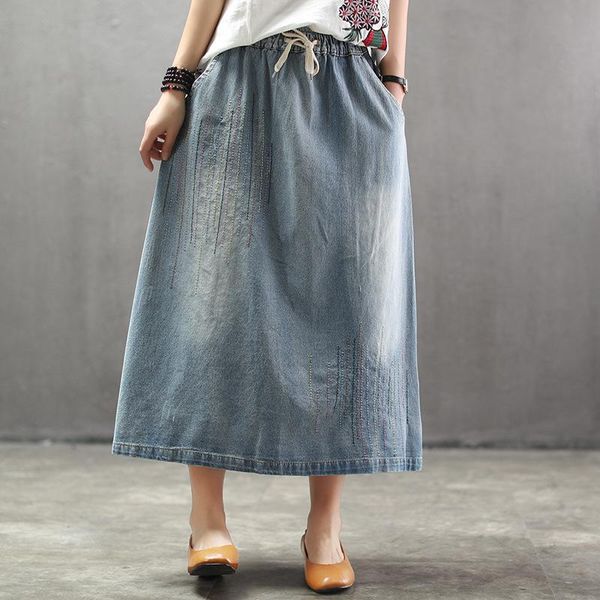 skirts women skirt long girl retro white washing grinding threads run bar female elastic waist jean big yards contracted, Black
skirts women skirt long girl retro white washing grinding threads run bar female elastic waist jean big yards contracted, Black