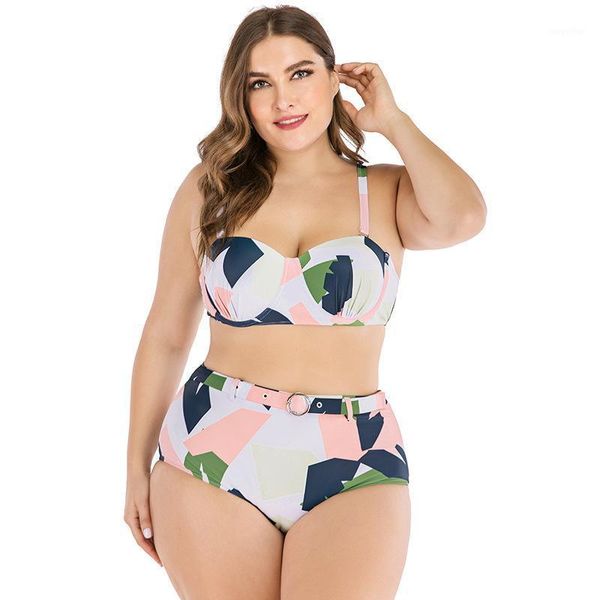 two piece bikini set swimwear large size printed swimsuit for fat women bathing suit biquini high waist beach wear plus 4xl women's, White;black
two piece bikini set swimwear large size printed swimsuit for fat women bathing suit biquini high waist beach wear plus 4xl women's, White;black