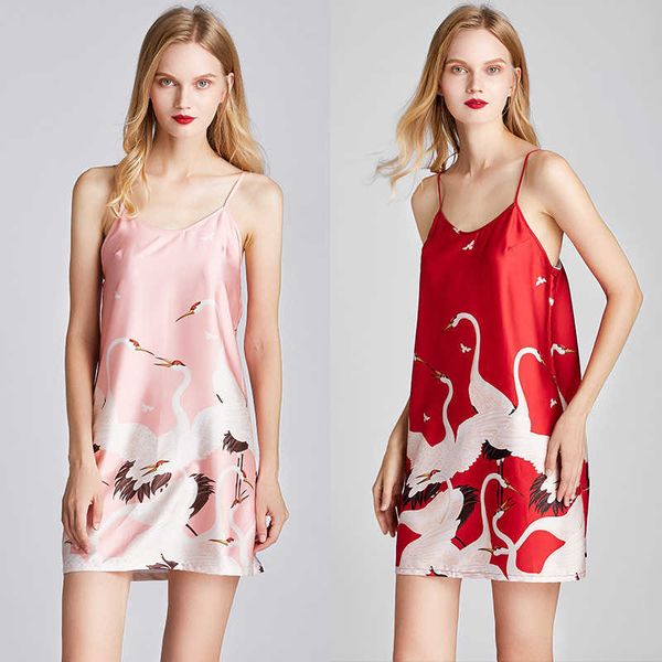 ice silk pajamas xia xianhe silk small fun suspender skirt sleeping skirt women's bottom skirt printed home clothes 1660, Black;red
ice silk pajamas xia xianhe silk small fun suspender skirt sleeping skirt women's bottom skirt printed home clothes 1660, Black;red