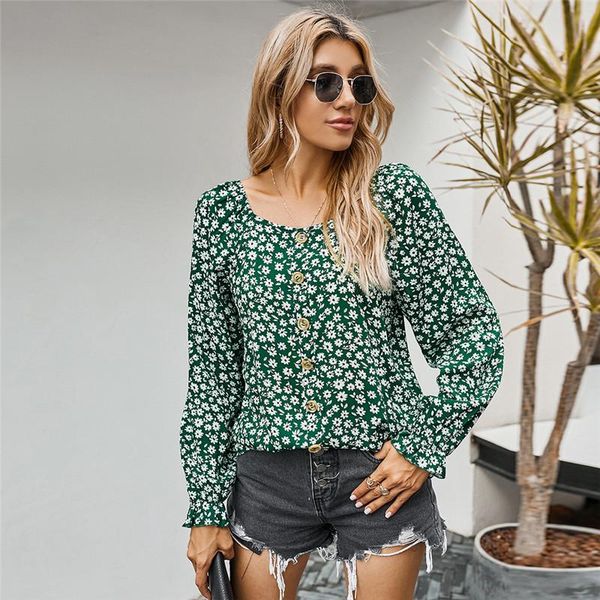 women's blouses & shirts sweet floral pullovers women casual square collar full sleeve single autumn winter print top, White
women's blouses & shirts sweet floral pullovers women casual square collar full sleeve single autumn winter print top, White