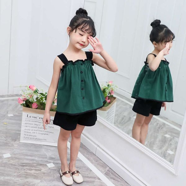 summer suspender cotton hemp girls' two piece set 2021 new middle school and university shorts children's fashion student, White
summer suspender cotton hemp girls' two piece set 2021 new middle school and university shorts children's fashion student, White