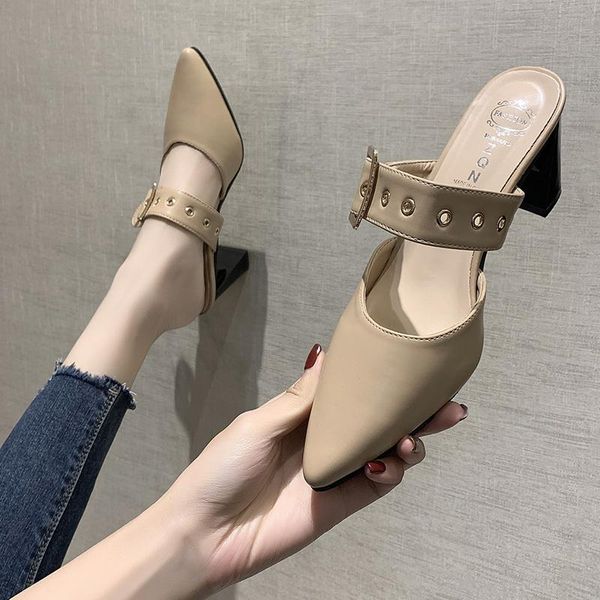 slippers shoes woman 2021 square heel casual cover toe heeled mules loafers pantofle med block luxury high pointed spring sl, Black
slippers shoes woman 2021 square heel casual cover toe heeled mules loafers pantofle med block luxury high pointed spring sl, Black