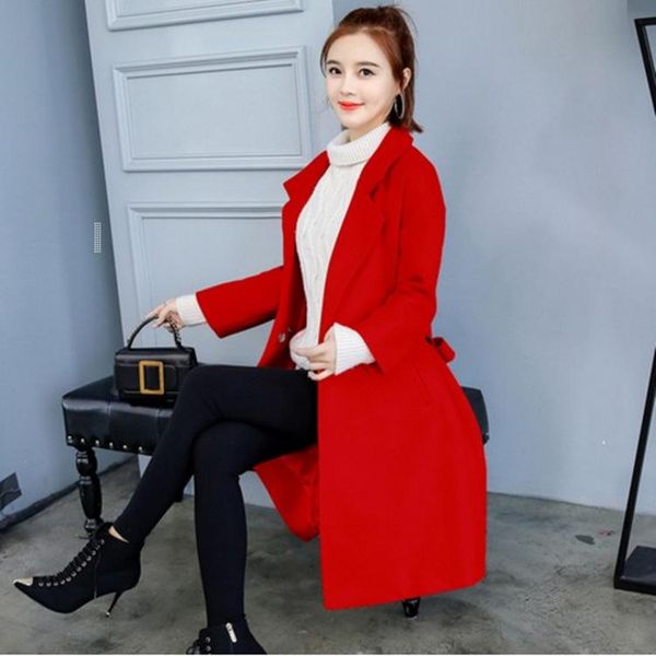 women's wool & blends kmetram autumn winter coat women plus size vintage cashmere jacket double-faced long coats ladies woolen korean a, Black
women's wool & blends kmetram autumn winter coat women plus size vintage cashmere jacket double-faced long coats ladies woolen korean a, Black