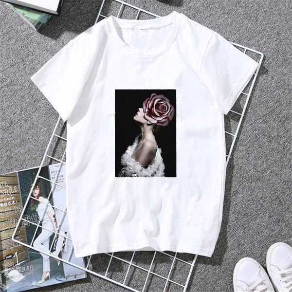 women's t-shirt t shirts women harajuku aesthetic girl flower cotton 2021 female short sleeve plus size shirt tumblr tees, White
women's t-shirt t shirts women harajuku aesthetic girl flower cotton 2021 female short sleeve plus size shirt tumblr tees, White