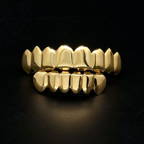 gold grillz fashion mens set hip new hop jewelry eight 8 tooth & six 6 bottom teeth grills, Black
gold grillz fashion mens set hip new hop jewelry eight 8 tooth & six 6 bottom teeth grills, Black
