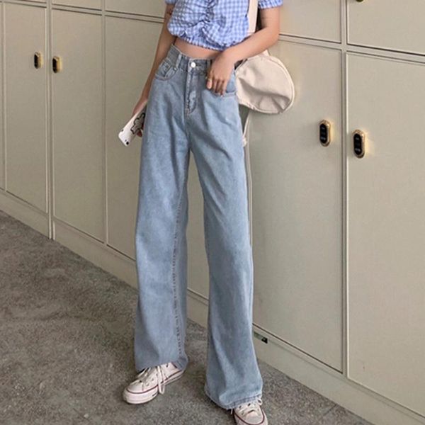 women's jeans women full length wide leg denim pants fashion wild loose high waist for girls vintage blue daily leisure trousers x145b
women's jeans women full length wide leg denim pants fashion wild loose high waist for girls vintage blue daily leisure trousers x145b