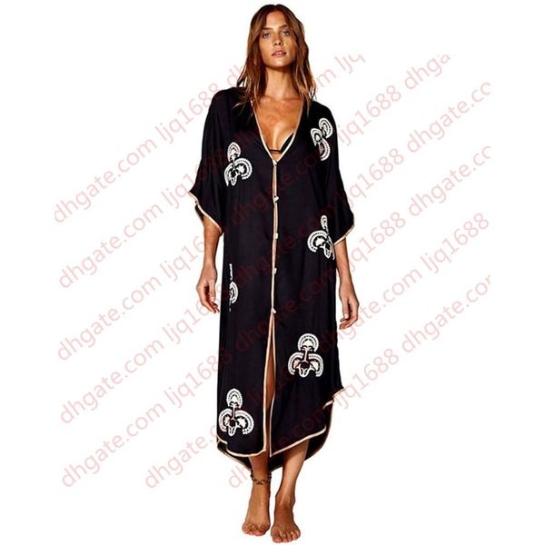 2020 women bikini cover-ups swimwear print long kimono cardigan dress summer plus size cotton tunic beach wear swim suit cover up beachwear, Black;gray
2020 women bikini cover-ups swimwear print long kimono cardigan dress summer plus size cotton tunic beach wear swim suit cover up beachwear, Black;gray