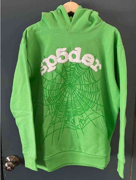 men women 1:1 high-quality spider web pullover sweatshirts green foam printing sp5der young thug 555555 angel hoodies y1218, Black
men women 1:1 high-quality spider web pullover sweatshirts green foam printing sp5der young thug 555555 angel hoodies y1218, Black
