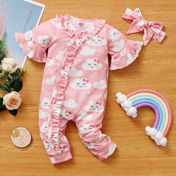 jumpsuits born infant baby girls romper flared half sleeve ruffle clouds print jumpsuit headband sets summer autumn clothes, Blue
jumpsuits born infant baby girls romper flared half sleeve ruffle clouds print jumpsuit headband sets summer autumn clothes, Blue