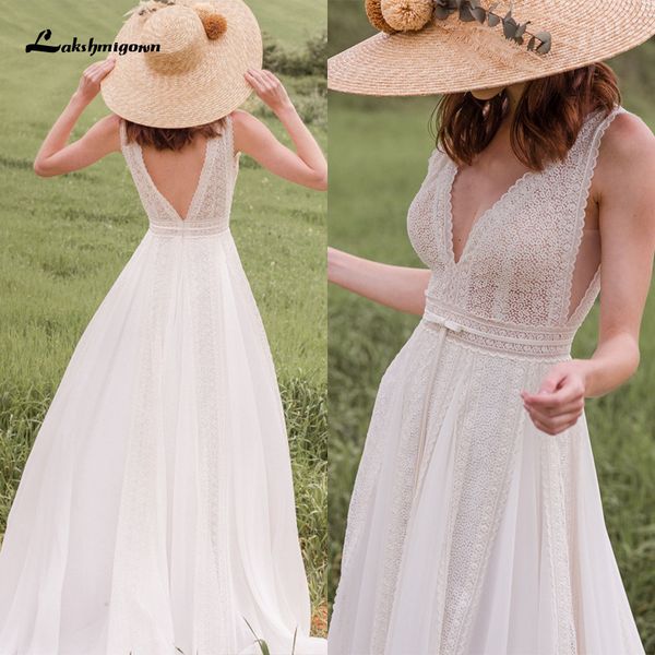new lace boho wedding 2021 vestido de novia a-line simple beach bridal gowns chiffon floor length v-neck wb6q, White
new lace boho wedding 2021 vestido de novia a-line simple beach bridal gowns chiffon floor length v-neck wb6q, White