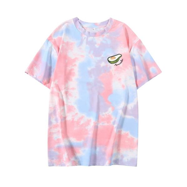 women's t-shirt cartoon kawaii avocado fruit printing pattern summer women tie dye japanese korean all-match harajuku style fashion, White
women's t-shirt cartoon kawaii avocado fruit printing pattern summer women tie dye japanese korean all-match harajuku style fashion, White